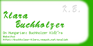 klara buchholzer business card